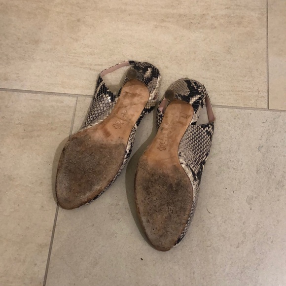 Isaac Mizrahi snake skin heels size 10 - Picture 3 of 3